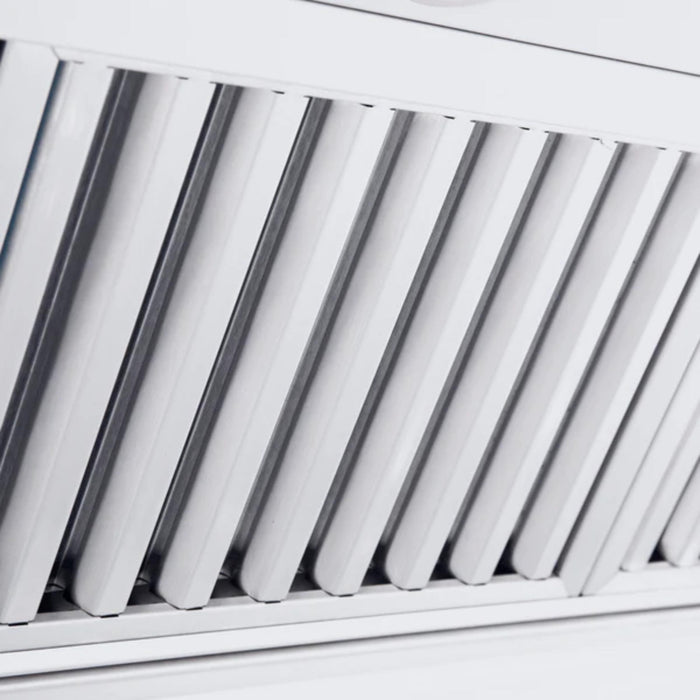 ZLINE 30", 36", 42", 48", and 60" Professional Convertible Vent Wall Mount Range Hoods with Crown Molding in Stainless Steel