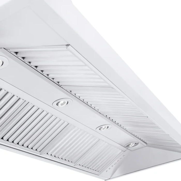 ZLINE 30", 36", 42", 48", and 60" Professional Convertible Vent Wall Mount Range Hoods with Crown Molding in Stainless Steel