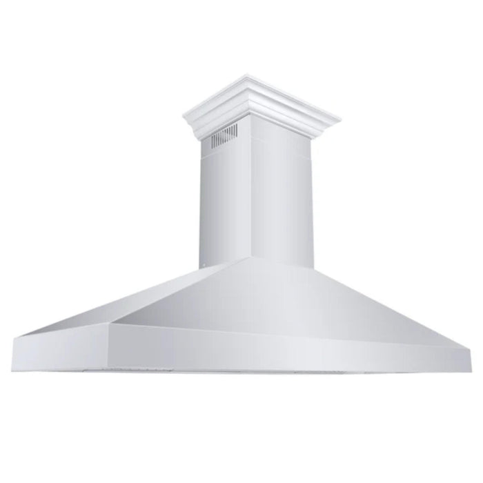 ZLINE 30", 36", 42", 48", and 60" Professional Convertible Vent Wall Mount Range Hoods with Crown Molding in Stainless Steel