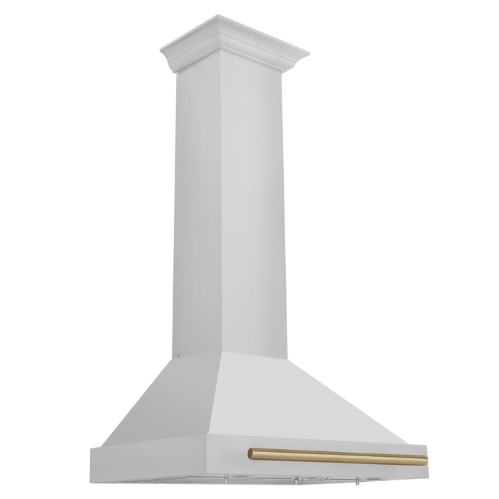 ZLINE 30" Autograph Edition Convertible Stainless Steel Range Hood with Stainless Steel Shell and Champagne Bronze Accents
