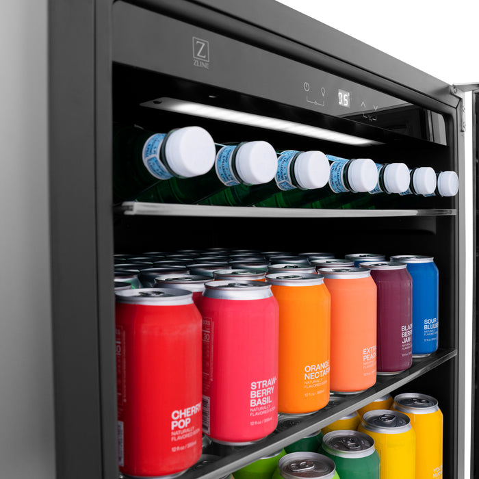ZLINE 24" Monument 154 Can Beverage Fridge in Stainless Steel