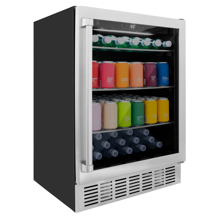 ZLINE 24" Monument 154 Can Beverage Fridge in Stainless Steel
