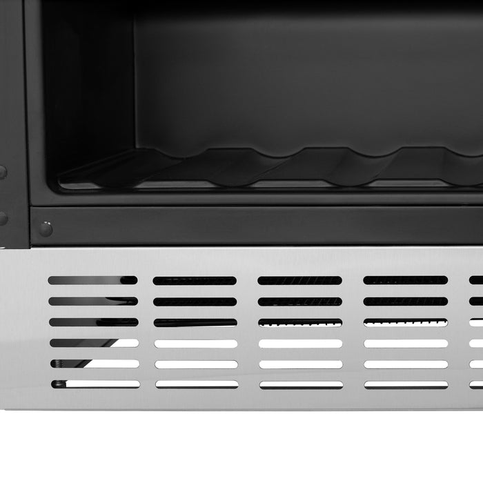 ZLINE 24" Autograph Edition  Monument 154 Can Beverage Fridge in Stainless Steel with Champagne Bronze Accents