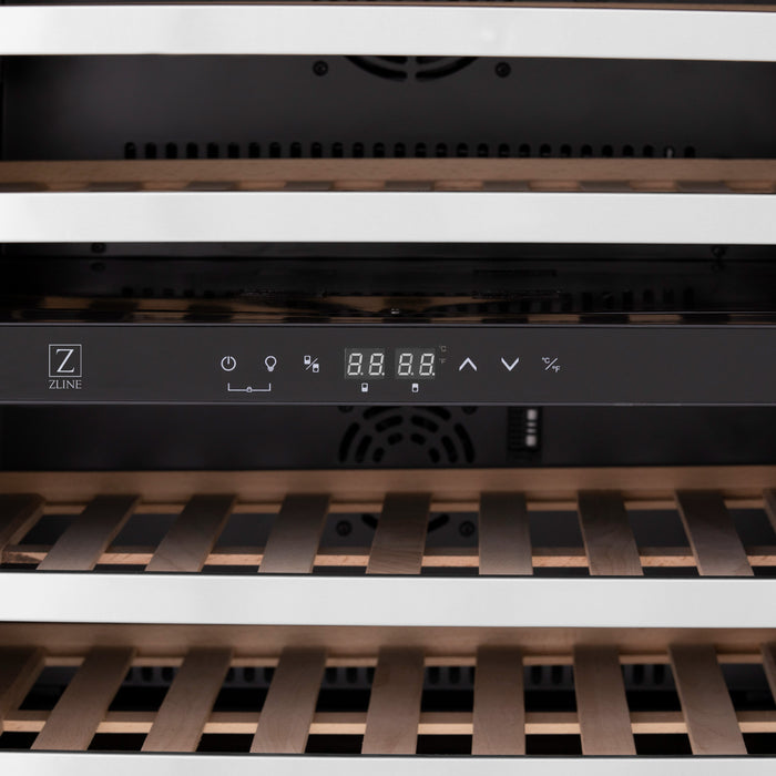 ZLINE 24" Monument Dual Zone 44-Bottle Wine Cooler in Stainless Steel