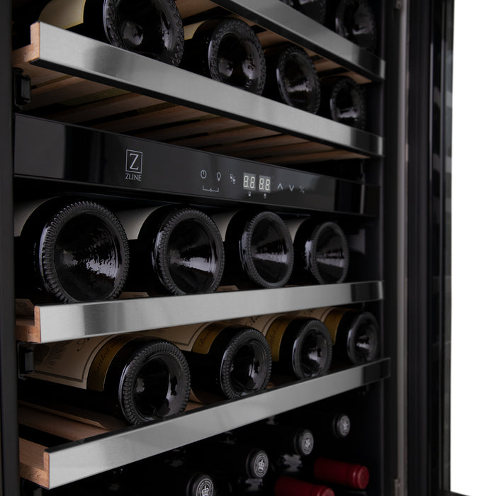 ZLINE 24" Monument Dual Zone 44-Bottle Wine Cooler in Stainless Steel