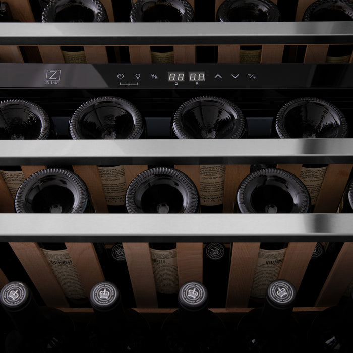 ZLINE 24" Monument Dual Zone 44-Bottle Wine Cooler in Stainless Steel