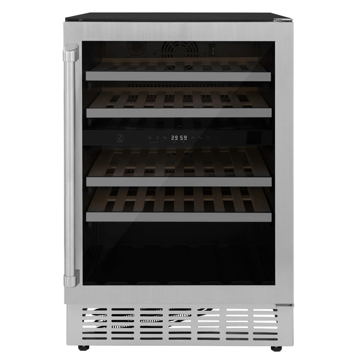 ZLINE 24" Monument Dual Zone 44-Bottle Wine Cooler in Stainless Steel