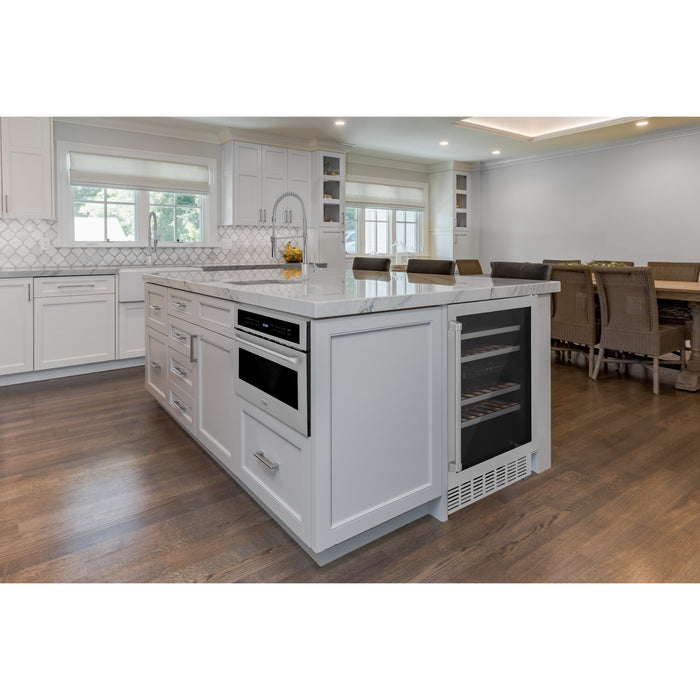ZLINE 24" Monument Dual Zone 44-Bottle Wine Cooler in Stainless Steel