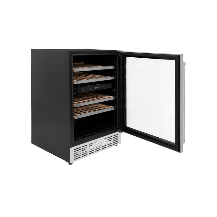 ZLINE 24" Monument Dual Zone 44-Bottle Wine Cooler in Stainless Steel