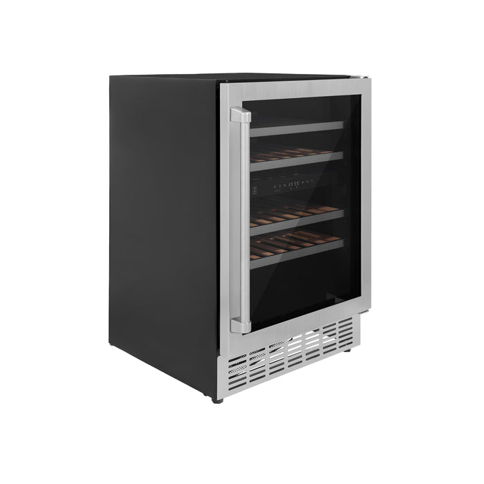 ZLINE 24" Monument Dual Zone 44-Bottle Wine Cooler in Stainless Steel