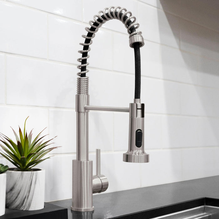 ZLINE Rubicon Pull Down Spring Spray Wand Kitchen Faucet – Model RBCN2-KF