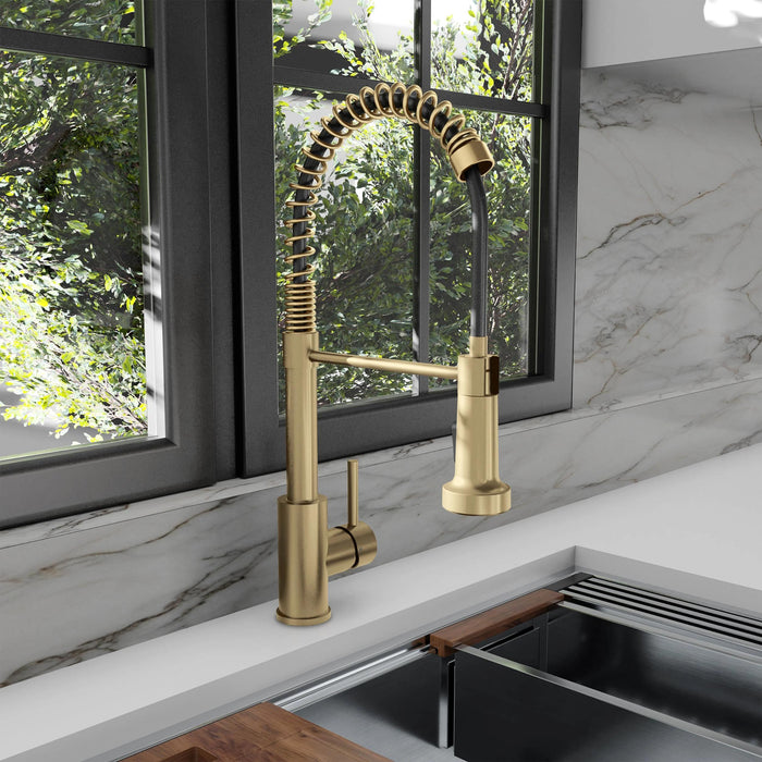 ZLINE Rubicon Pull Down Spring Spray Wand Kitchen Faucet – Model RBCN2-KF
