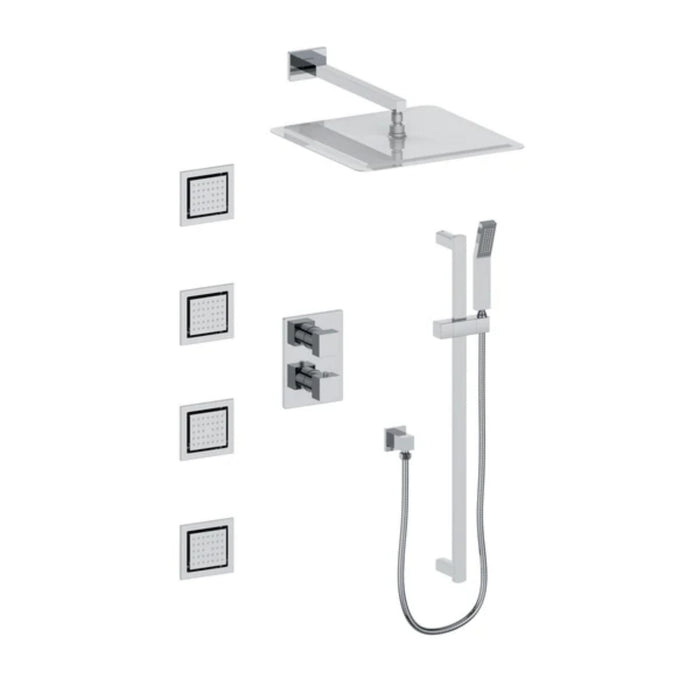 ZLINE Crystal Bay Thermostatic 3-Point Shower System with Body Jets