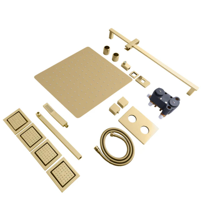 ZLINE Crystal Bay Thermostatic 3-Point Shower System with Body Jets