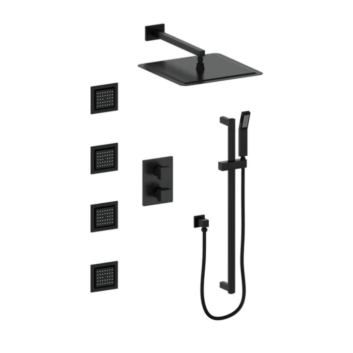 ZLINE Crystal Bay Thermostatic 3-Point Shower System with Body Jets