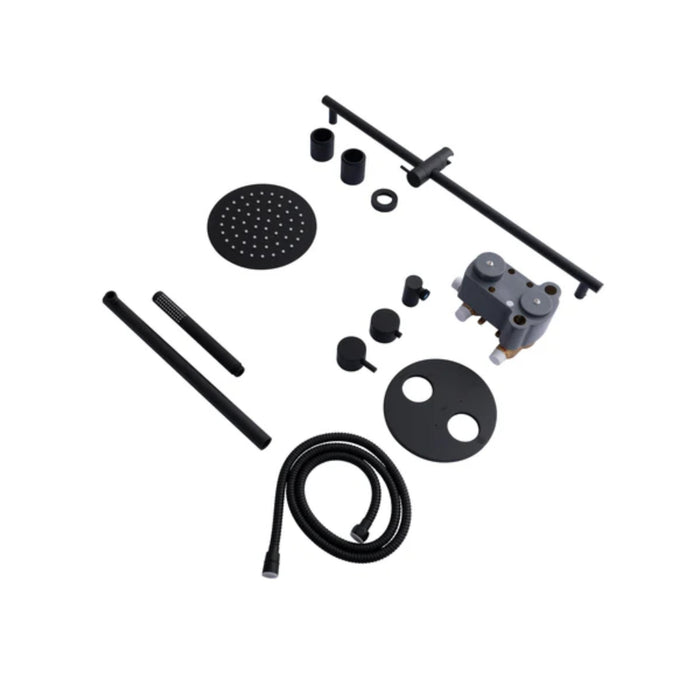 ZLINE Emerald EMBY-SHS-T2 Bay Thermostatic Shower System with Rainfall and Handheld Spray