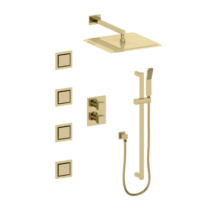 ZLINE Crystal Bay Thermostatic 3-Point Shower System with Body Jets