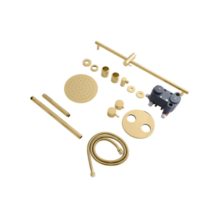 ZLINE Emerald EMBY-SHS-T2 Bay Thermostatic Shower System with Rainfall and Handheld Spray