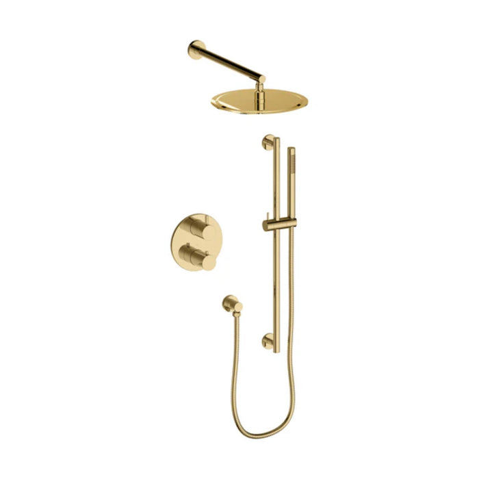 ZLINE Emerald EMBY-SHS-T2 Bay Thermostatic Shower System with Rainfall and Handheld Spray