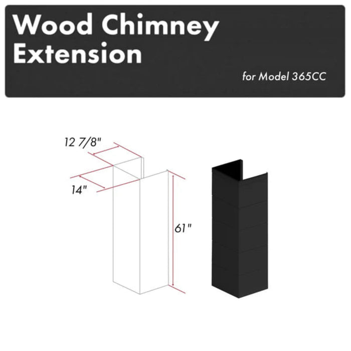 ZLINE Wooden Wall Mount Range Hood Chimney Extension in Rustic Shiplap Bright White