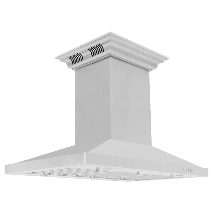 ZLINE CrownSound Island Mount Range Hoods with Built-in Bluetooth Speakers GL2iCRN-BT Series