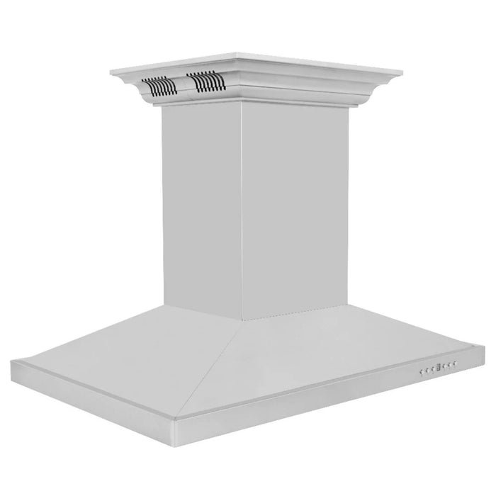 ZLINE CrownSound Island Mount Range Hoods with Built-in Bluetooth Speakers GL2iCRN-BT Series