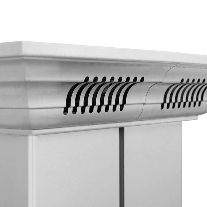 ZLINE CrownSound GL5iCRN-BT Convertible Island Mount Range Hoods with Built-in Bluetooth Speakers