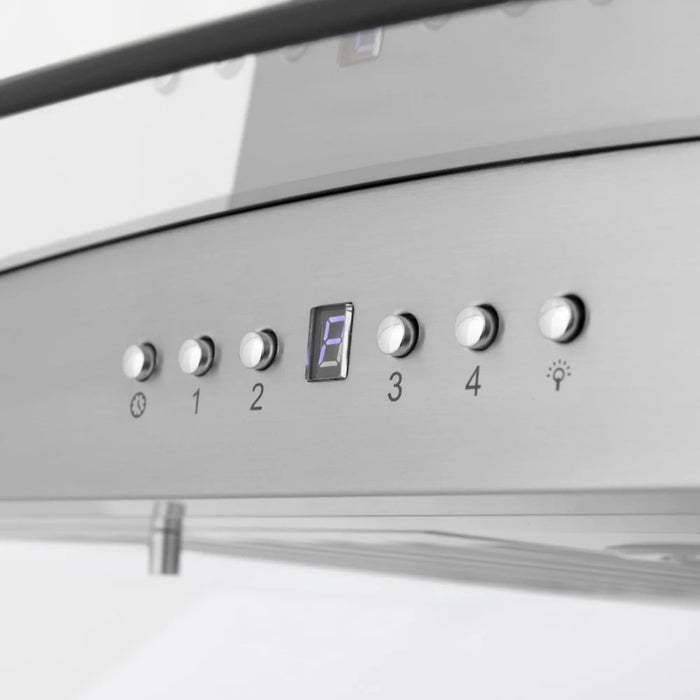 ZLINE CrownSound GL5iCRN-BT Convertible Island Mount Range Hoods with Built-in Bluetooth Speakers