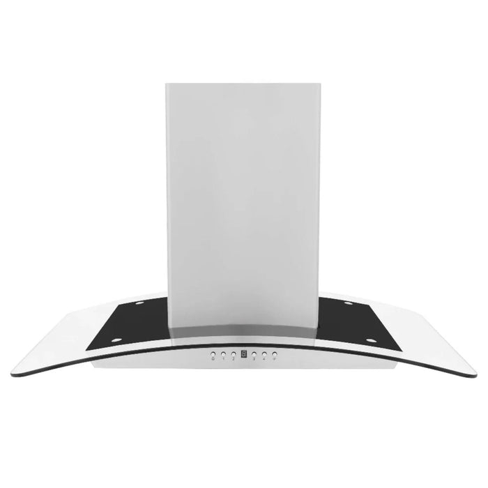 ZLINE Convertible GL5i Vent Island Mount Range Hoods in Stainless Steel & Glass