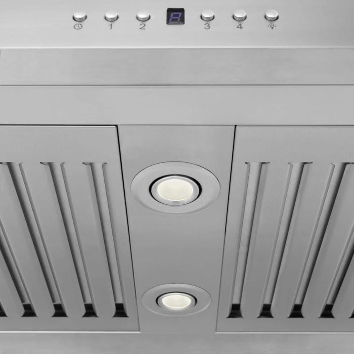 ZLINE Convertible GL5i Vent Island Mount Range Hoods in Stainless Steel & Glass