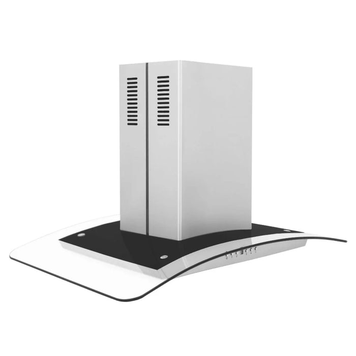 ZLINE Convertible GL5i Vent Island Mount Range Hoods in Stainless Steel & Glass