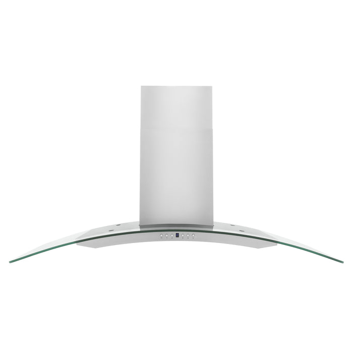 ZLINE 48" Convertible Vent Convertible Vent Wall Mount Range Hood in Stainless Steel & Glass