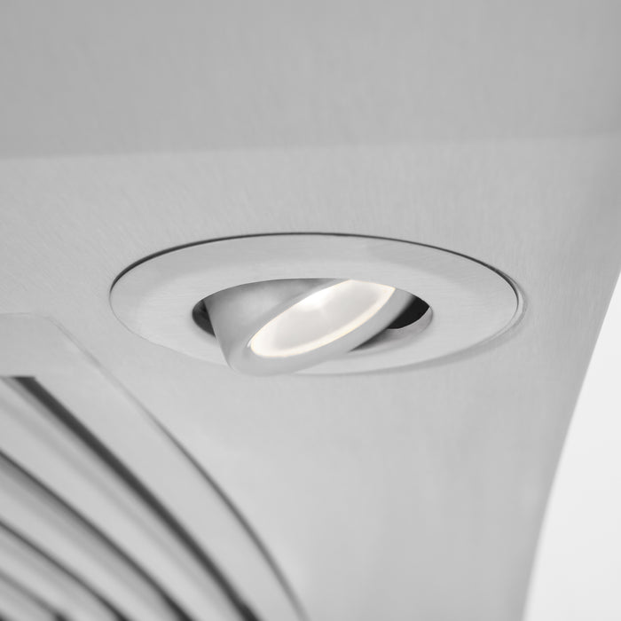 ZLINE 48" Convertible Vent Convertible Vent Wall Mount Range Hood in Stainless Steel & Glass