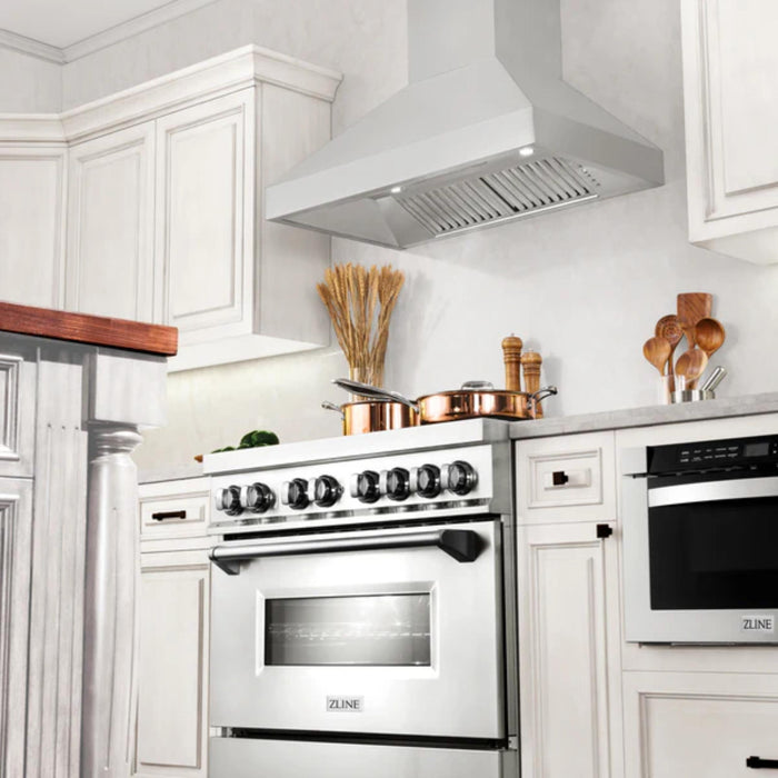 ZLINE 597 Series Professional Wall Mount Range Hood with 430 Stainless Steel in Stainless Steel Finish