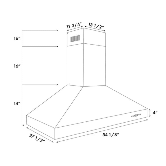 ZLINE 697 Series Convertible Wall Mount Range Hood.