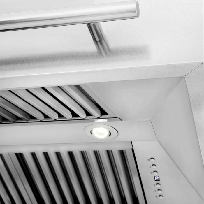 ZLINE 36" Wall Mount Range Hood with Satin Stainless Steel and Colored Shell