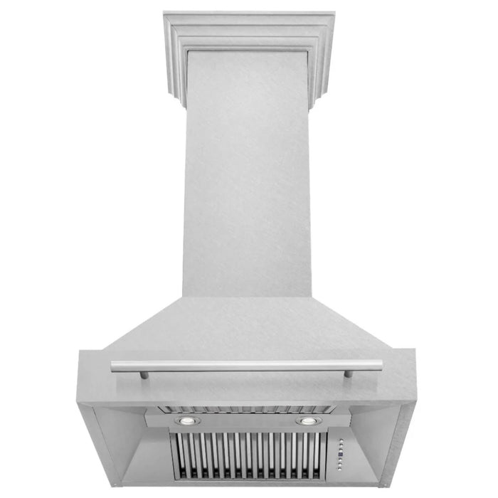 ZLINE 36" Wall Mount Range Hood with Satin Stainless Steel and Colored Shell