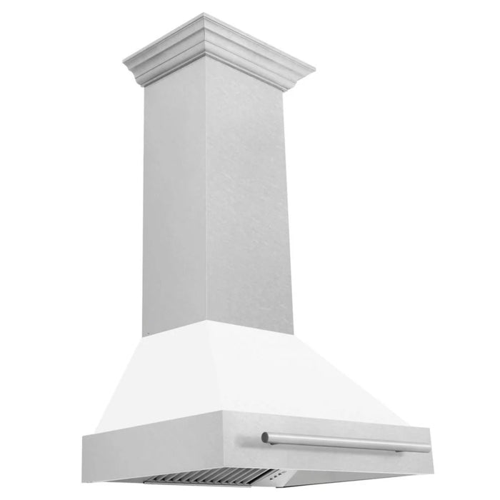 ZLINE 30" Wall Mount Range Hood with Colored Shell and Satin Stainless Steel