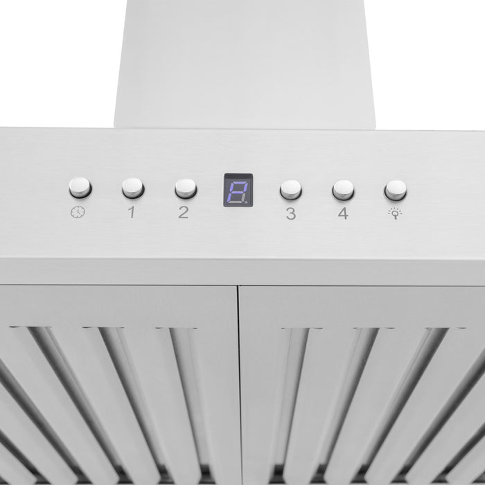 ZLINE 48" Convertible Vent Convertible Vent Wall Mount Range Hood in Stainless Steel