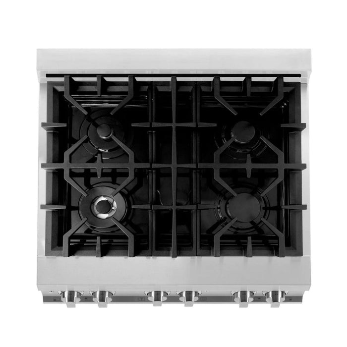 ZLINE Legacy Dual Fuel Range with Black Matte Door – 30", 36", and 48"