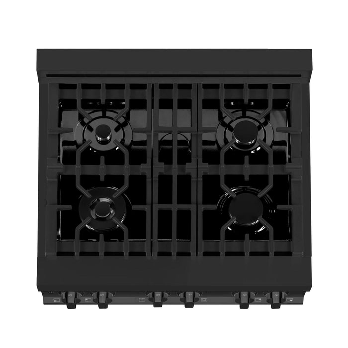 ZLINE Legacy Dual Fuel Range in Black Stainless Steel – 30", 36", and 48"