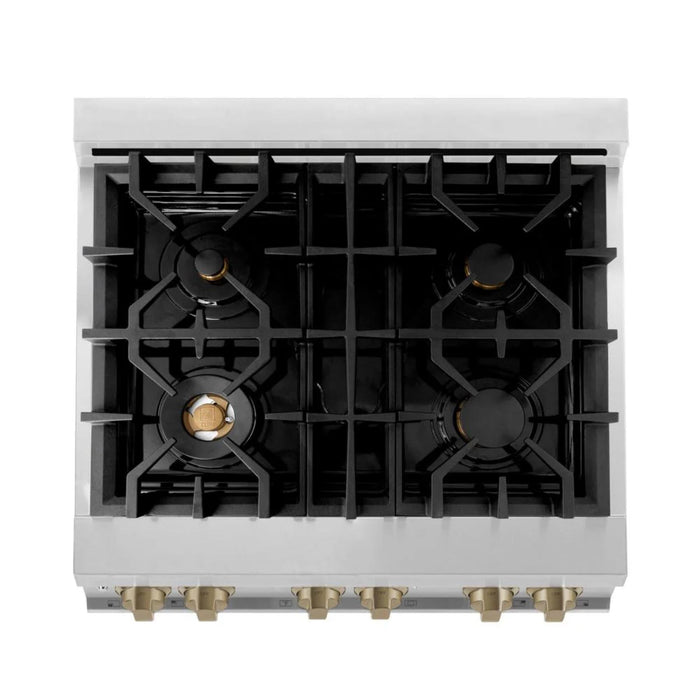 ZLINE Autograph Edition Dual Fuel Kitchen Package (30", 36", 48")