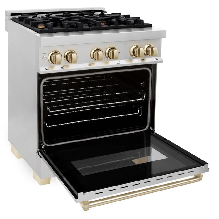 ZLINE Autograph Edition Dual Fuel Kitchen Package (30", 36", 48")