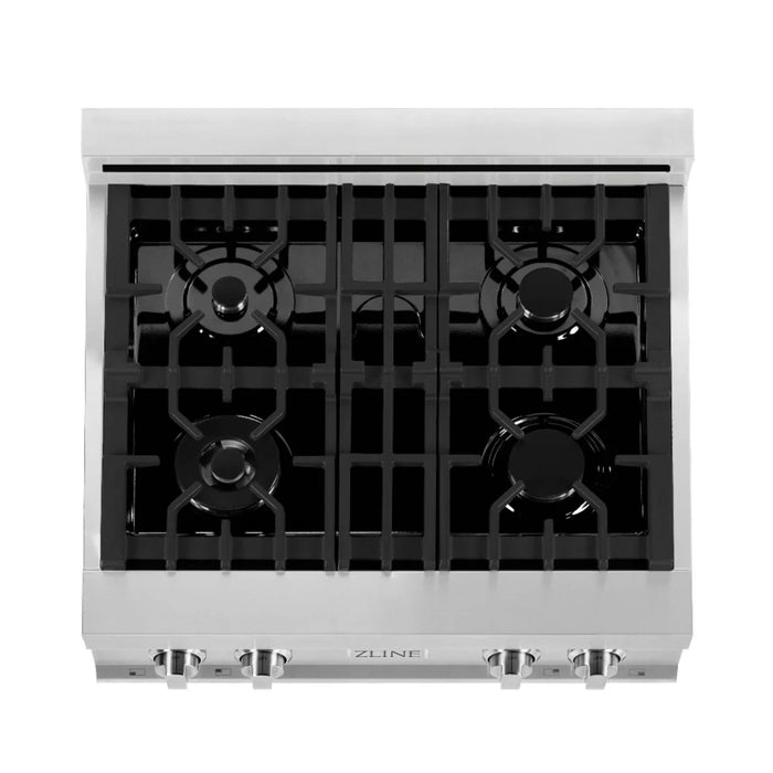ZLINE Kitchen Package with Stainless Steel Rangetop and Convertible Range Hood (30", 36")