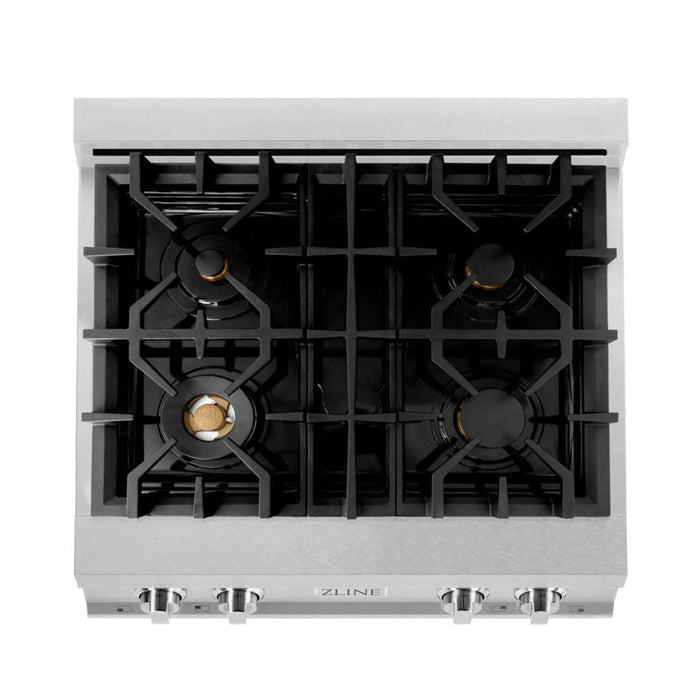 ZLINE Legacy Gas Rangetops in Satin Stainless Steel with Brass Burners – 30", 36", & 48"