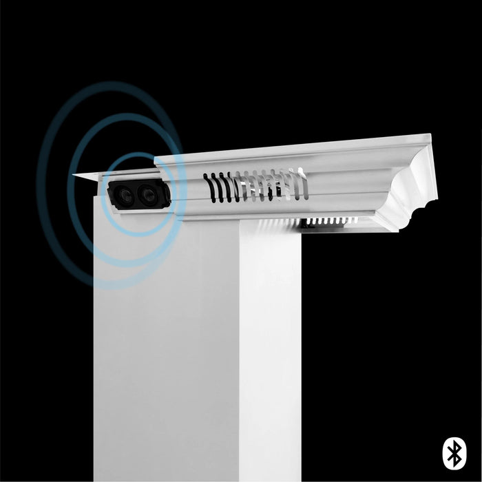 ZLINE 697CRN-BT 400 CFM Professional Wall Mount Range Hood with Built-in CrownSound Bluetooth Speakers