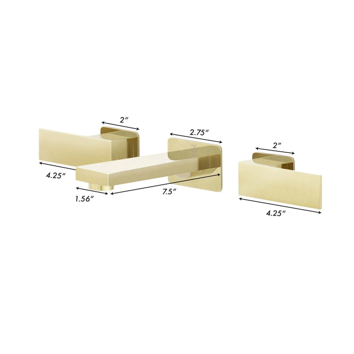 ZLINE Bliss BLS-BFW 19 Inch Wall Mount Bath Faucet with Dual Handles