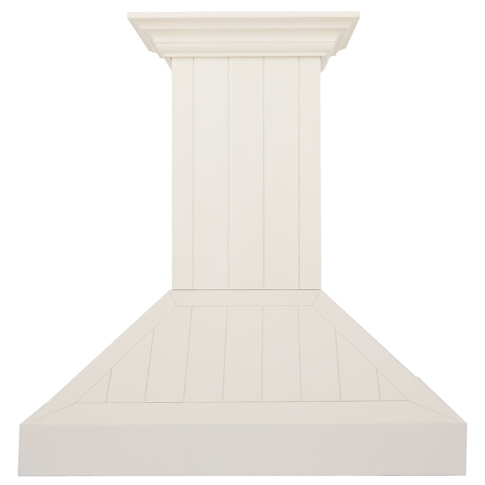 ZLINE 30" Ducted Vent Wooden Convertible Vent Wall Mount Range Hood in Cottage White
