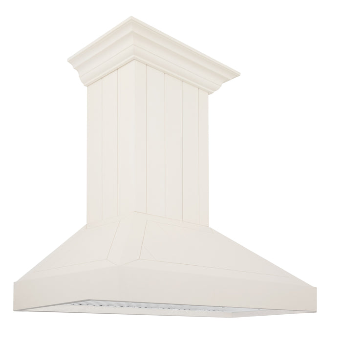 ZLINE 30" Ducted Vent Wooden Convertible Vent Wall Mount Range Hood in Cottage White