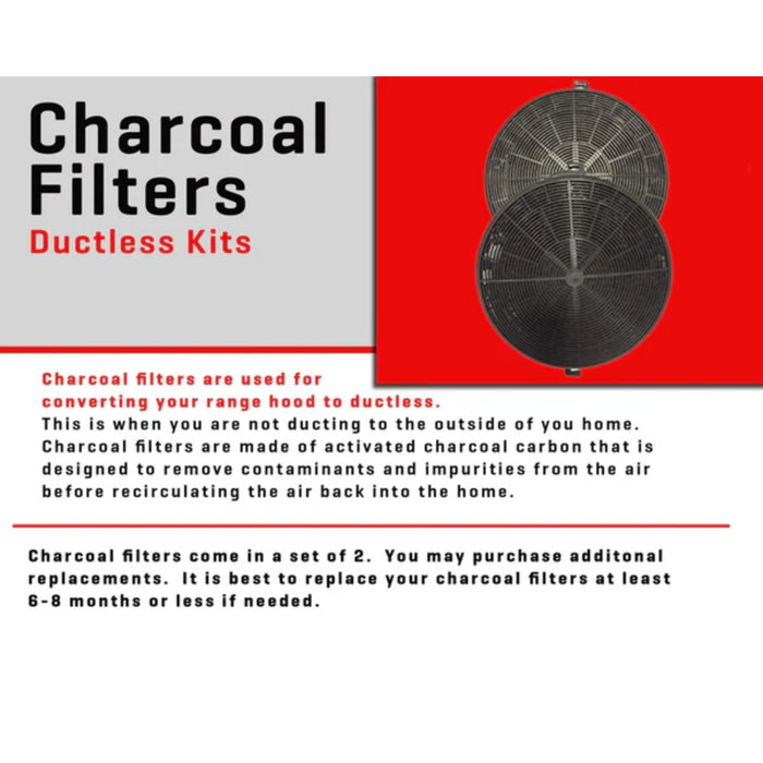 ZLINE CF1 Set of 2 Charcoal Filters for Range Hoods with Recirculating Option